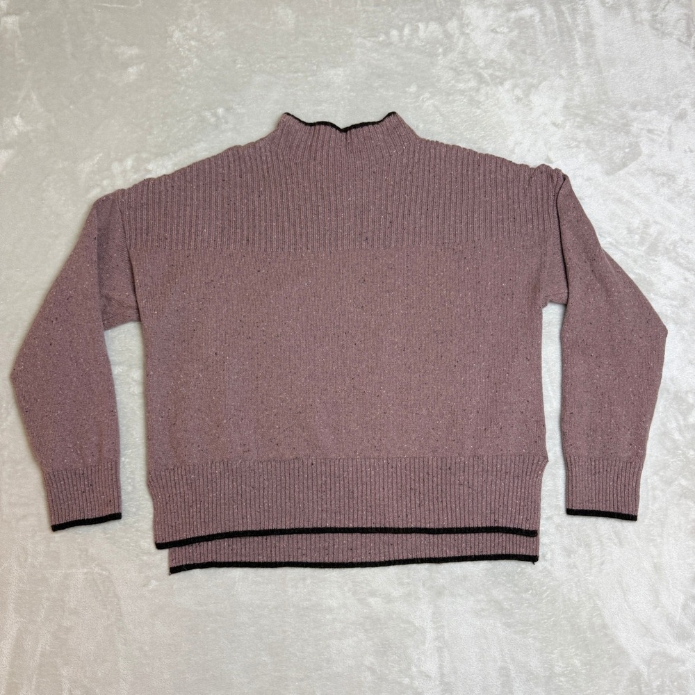Kuhl Dolomiti Sweater Women XL Alpenrose Merino Wool Blend Mock Neck Ribbed EUC